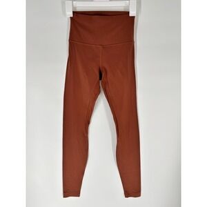 Lululemon Womens Align High Rise Pant Leggings 28" Size 4 Terracotta Nulu Soft